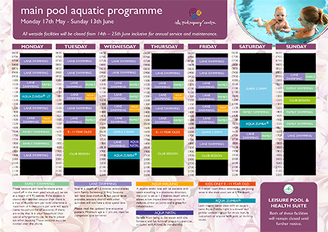 prince regent pool timetable